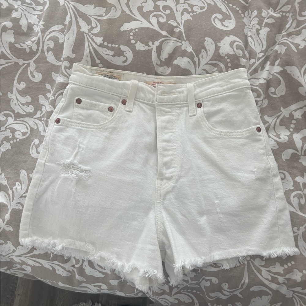 Levi's Women's White Jean Shorts